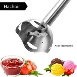 COSTWAY Mixeur Plongeant 3 En 1 En Acier Inoxydable 2 Vitesses Réglable - Hachoir, Fouet, Mixeur Et Bécher Noir -Malaxeur Soldes 12435968 3