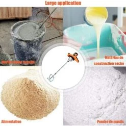 COSTWAY Malaxeur Mélangeur Electrique Pour Peinture Et Mortier Electrique 230v~ 50Hz 1400W 10 COSTWAY Malaxeur Mélangeur Electrique Pour Peinture Et Mortier Electrique 230v~ 50Hz 1400W -Malaxeur Soldes 23442586 4