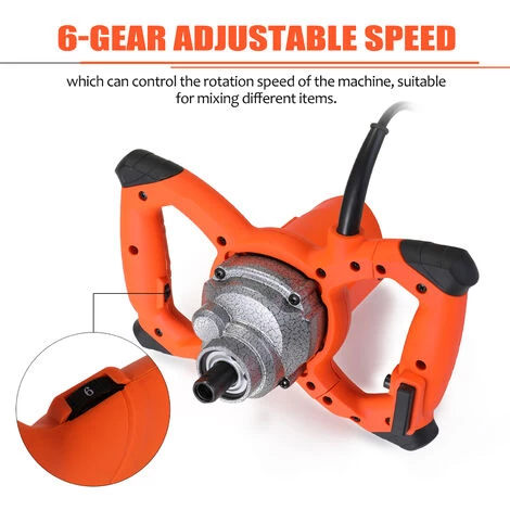 KKMOON 2300W Melangeur De Nourriture De Qualite Industrielle Perceuse De Melange 6 Vitesses Reglement De Vitesse EU 220V 6 KKMOON 2300W Melangeur De Nourriture De Qualite Industrielle Perceuse De Melange 6 Vitesses Reglement De Vitesse EU 220V – Image 4