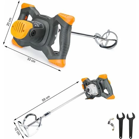 POWERMAT Mélangeur Malaxeur électrique 2600 W Filetage M14 6 POWERMAT Mélangeur Malaxeur électrique 2600 W Filetage M14 – Image 4