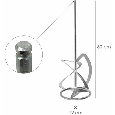 YAMATO Mélangeur à Colle De Rechange Avec Raccord Rapide Ø 12 X 60 Cm. 4 YAMATO Mélangeur à Colle De Rechange Avec Raccord Rapide Ø 12 X 60 Cm. – Image 2