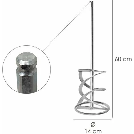 YAMATO Mélangeur à Colle Léger De Rechange Avec Raccord Rapide Ø 14 X 60 Cm. 4 YAMATO Mélangeur à Colle Léger De Rechange Avec Raccord Rapide Ø 14 X 60 Cm. – Image 2